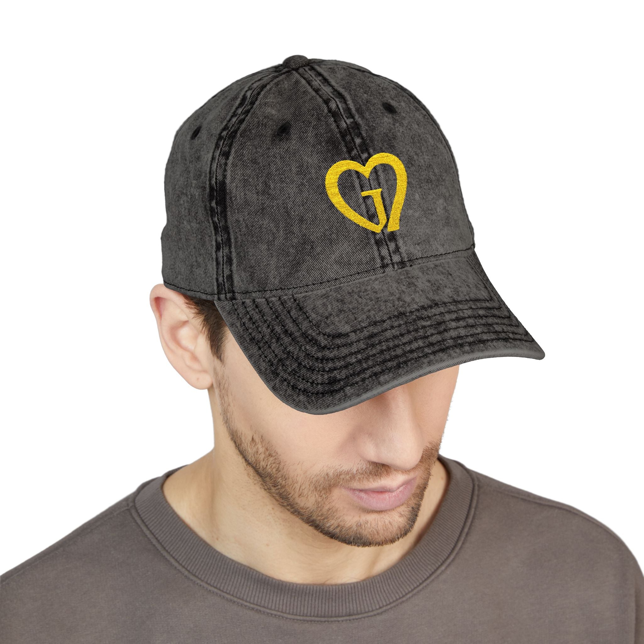 Vintage Heart Embroidered Cap for Casual Style