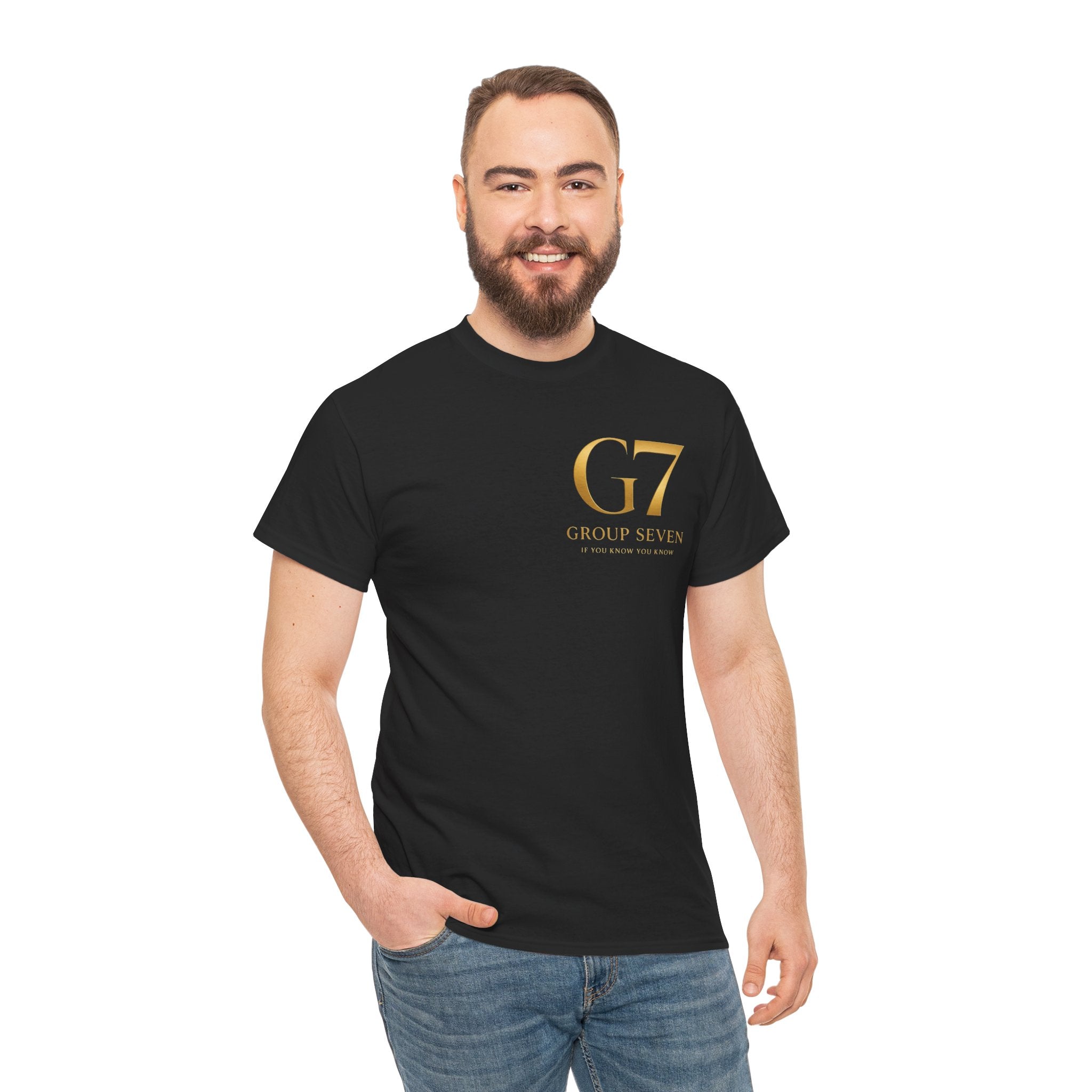 Gold G7 Group Seven Unisex Heavy Cotton T-Shirts
