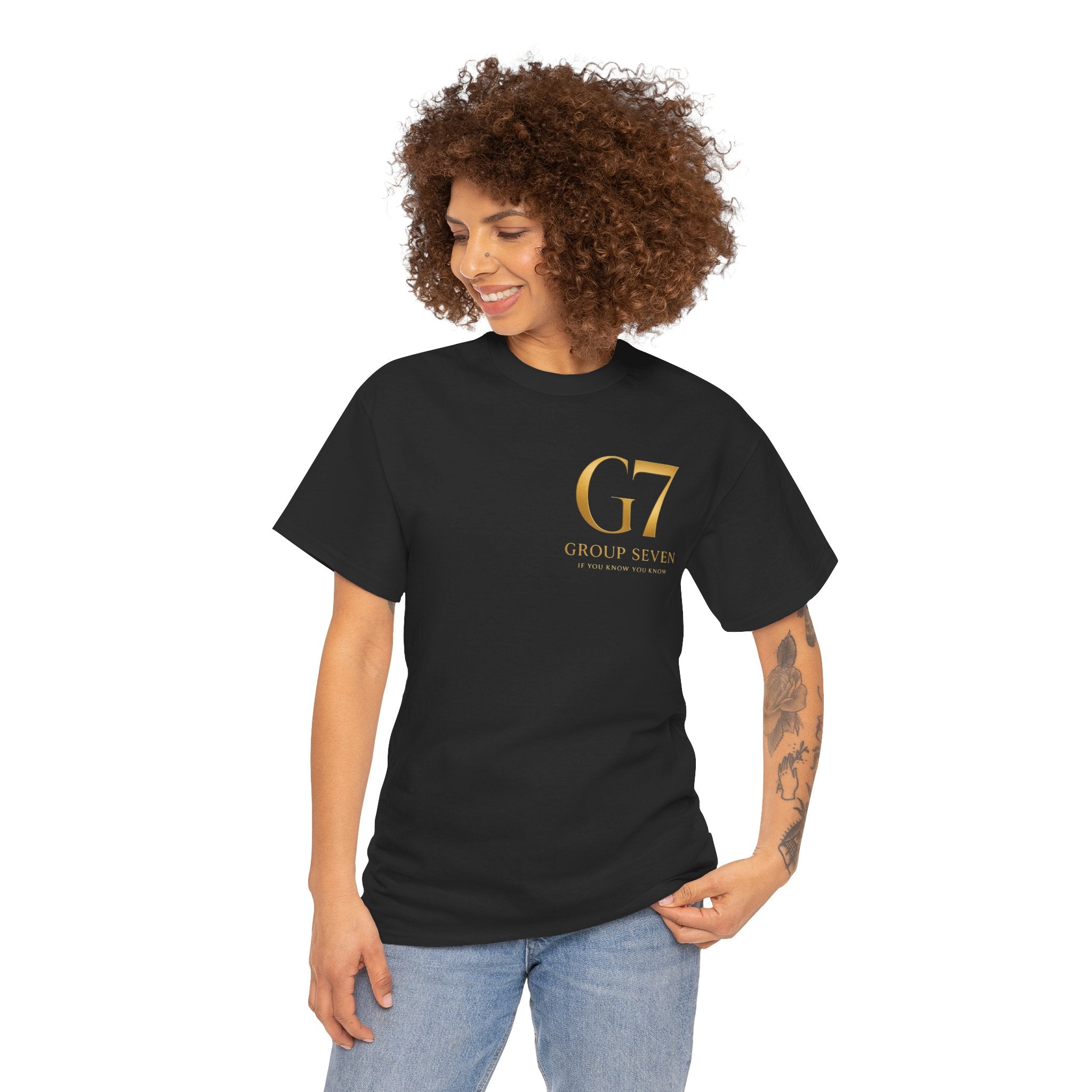 Gold G7 Group Seven Unisex Heavy Cotton T-Shirts